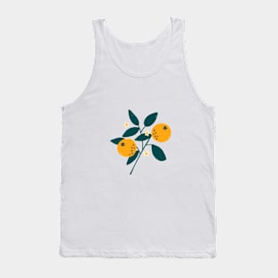 Orange Botanical Tank Top